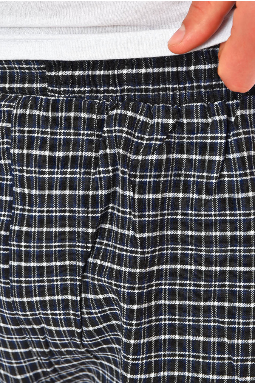 Шорты мужские полубатальные черного цвета с принтом 2217 200678 Шорты мужские полубатальные черного цвета с принтом 2217 200678