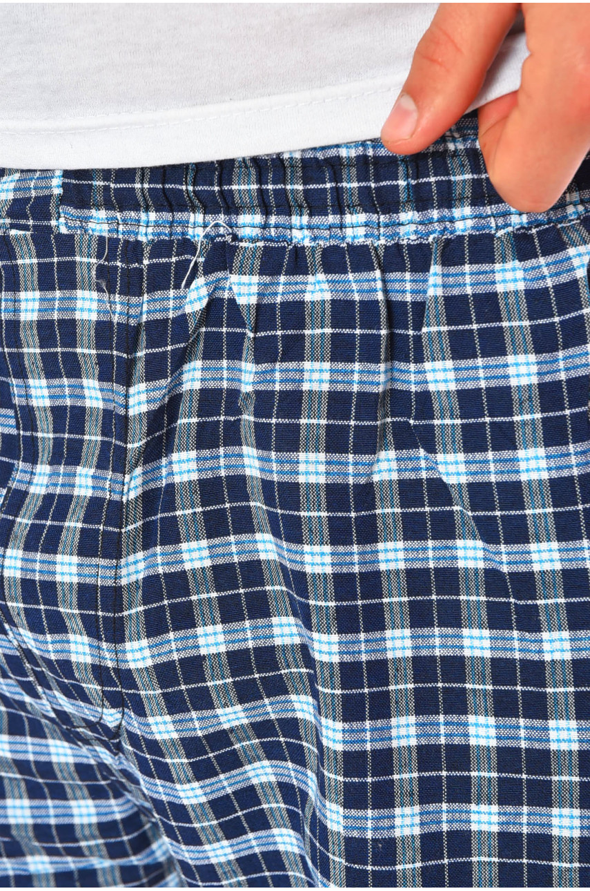 Шорты мужские полубатальные тёмно-синего цвета с принтом 2217 200679