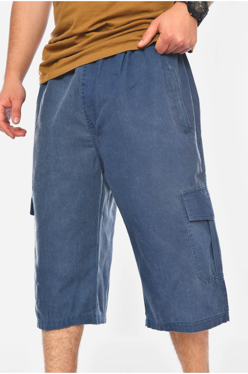 Бриджи мужские полубатальные тёмно-синего цвета 2107 200682 Бриджи мужские полубатальные тёмно-синего цвета 2107 200682