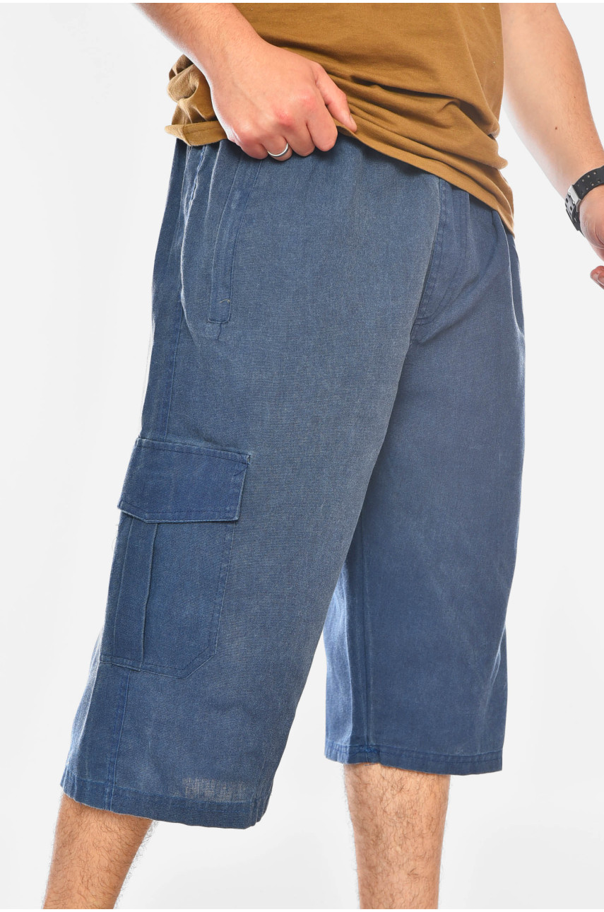 Бриджи мужские полубатальные тёмно-синего цвета 2107 200682 Бриджи мужские полубатальные тёмно-синего цвета 2107 200682