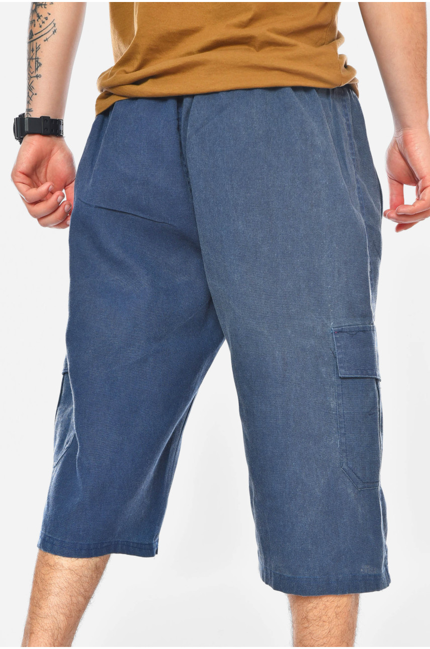 Бриджи мужские полубатальные тёмно-синего цвета 2107 200682 Бриджи мужские полубатальные тёмно-синего цвета 2107 200682