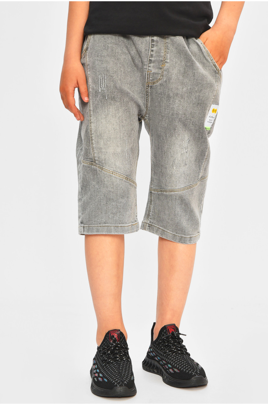 Бриджи детские для мальчика серого цвета 8805 200689