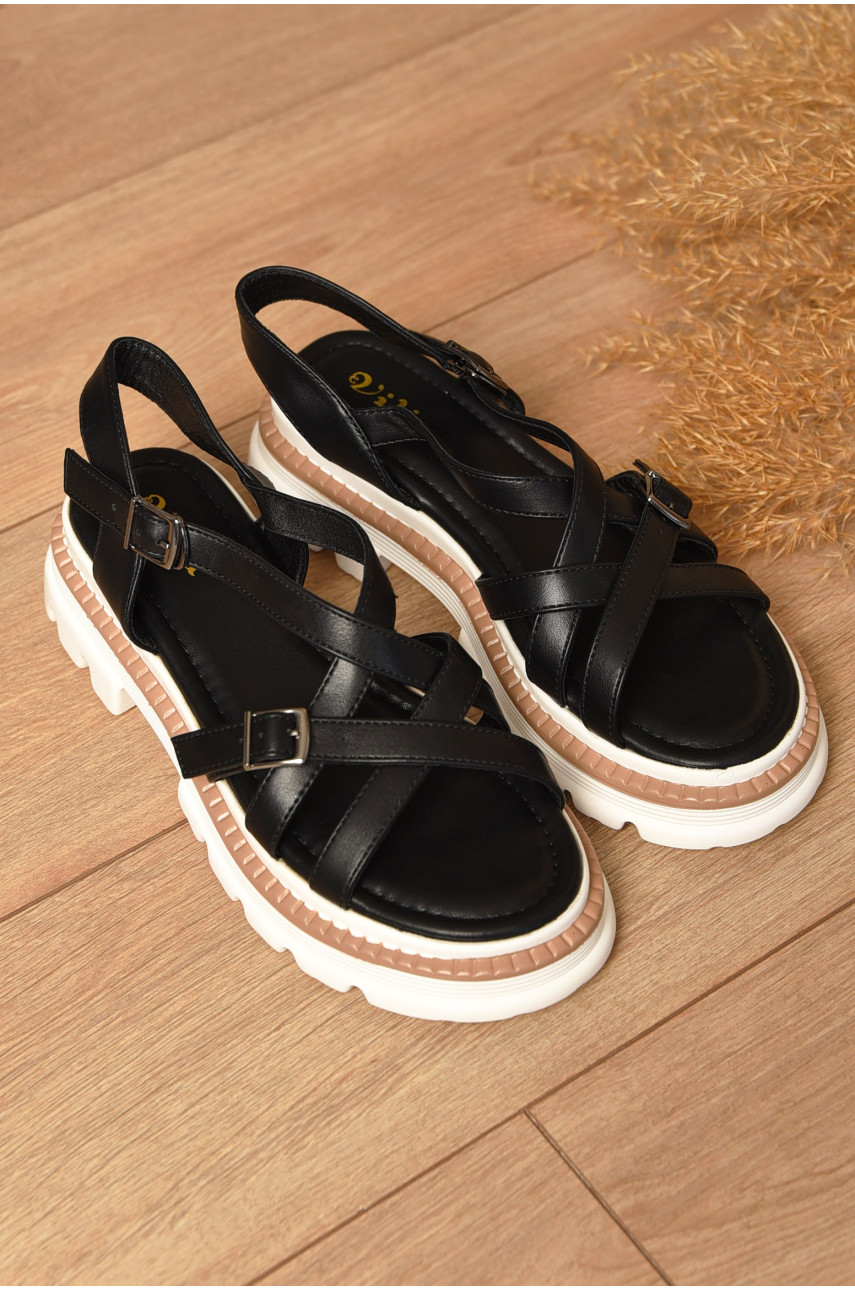 Босоніжки жіночі чорного кольору 28-1 200691