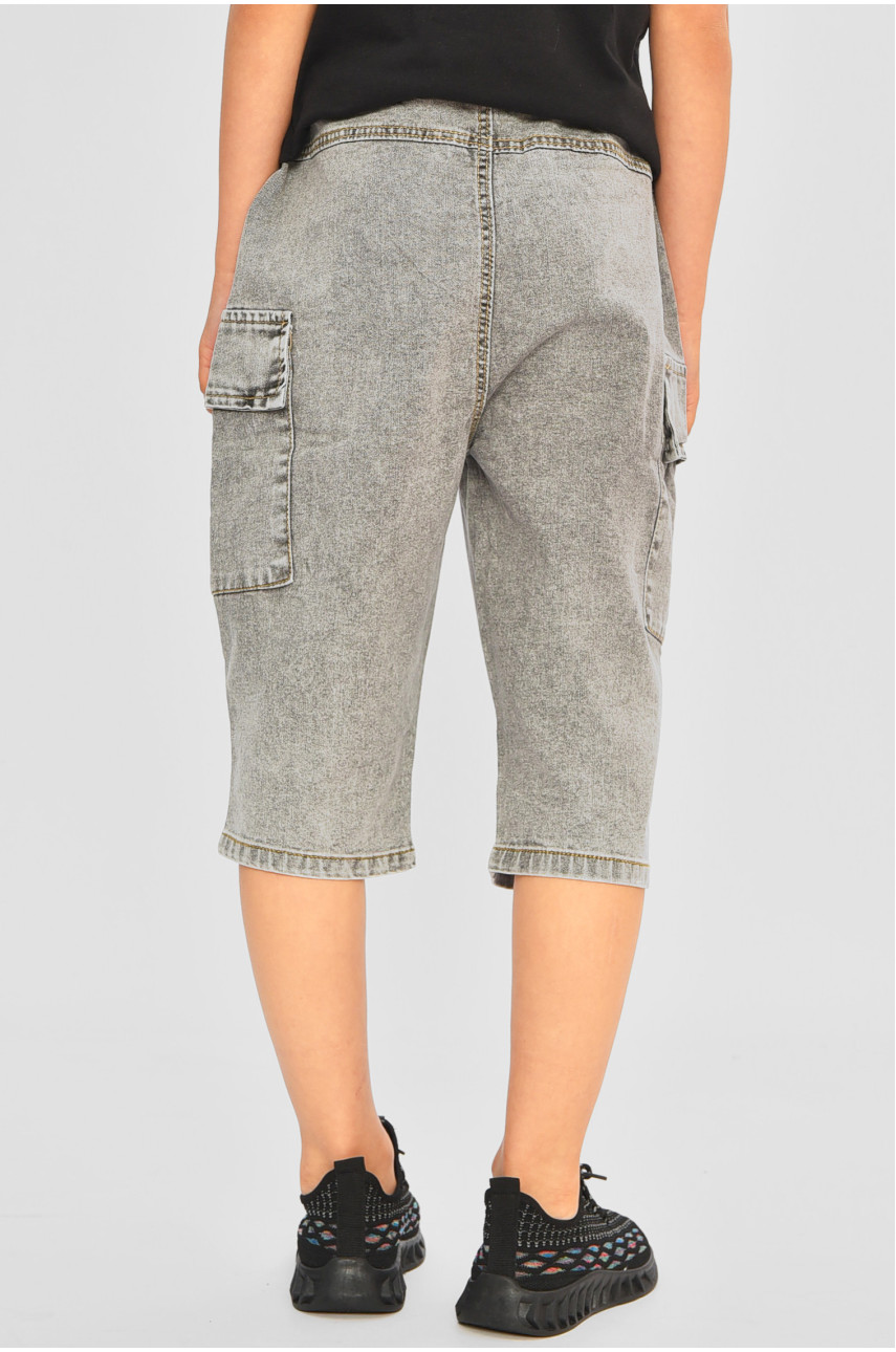 Бриджи детские для мальчика серого цвета 8810 200693