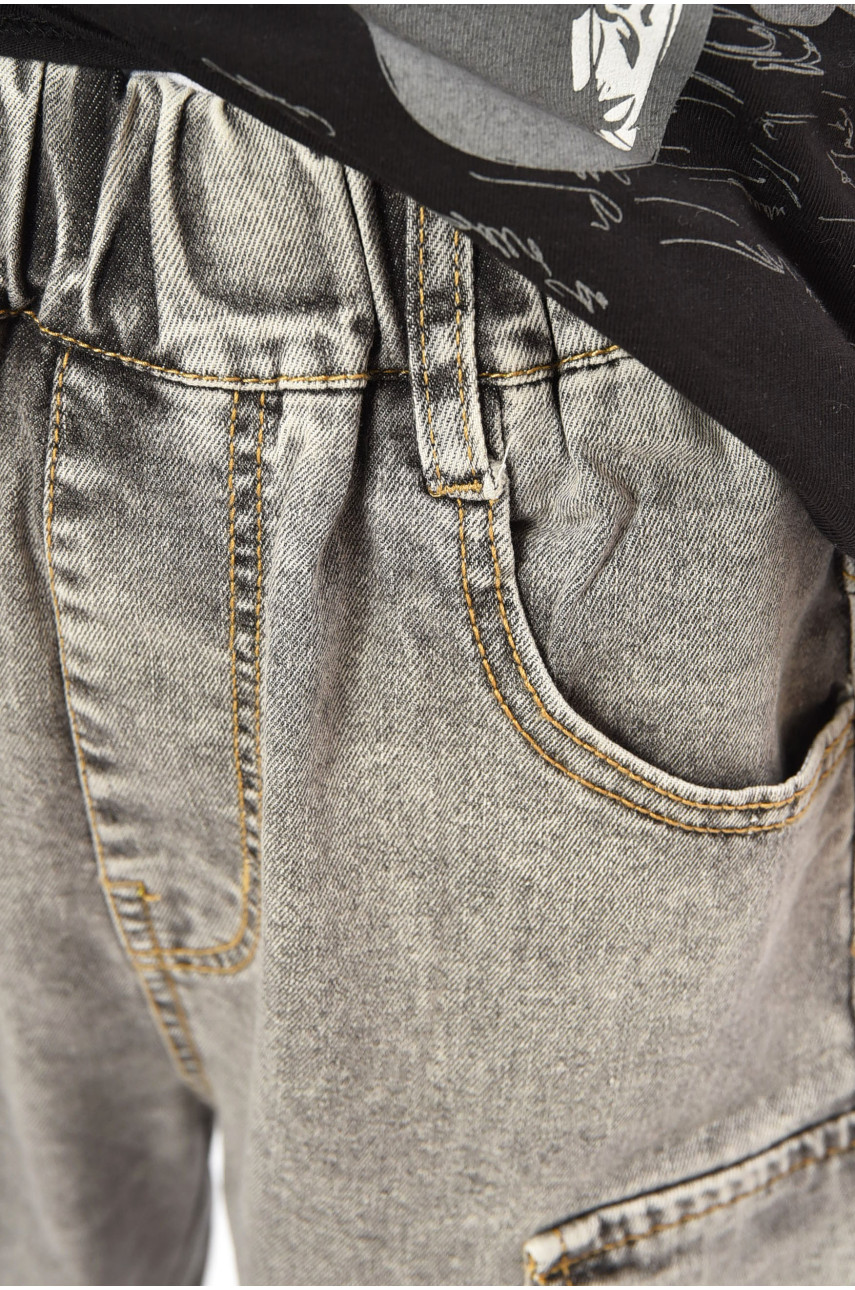 Бриджи детские для мальчика серого цвета 8810 200693