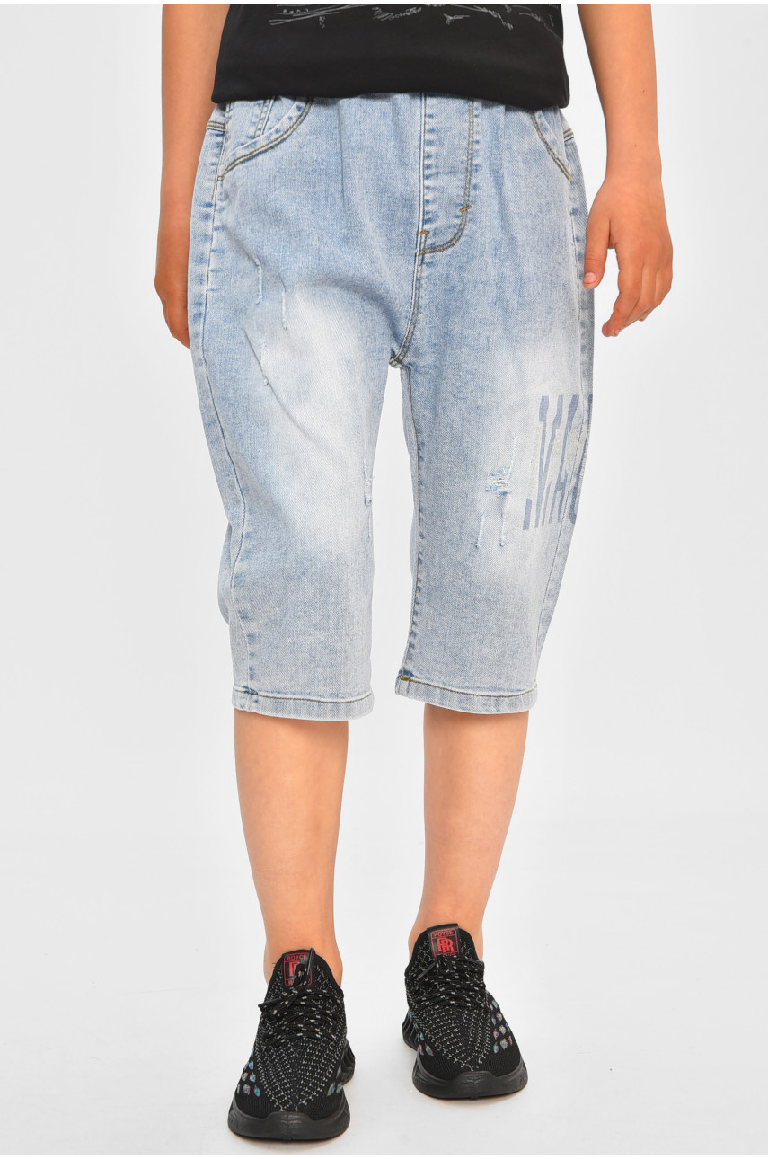 Бриджи детские для мальчика голубого цвета 8813 200696