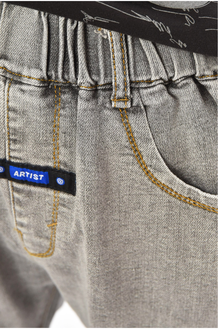 Бриджи детские для мальчика серого цвета 8801 200700