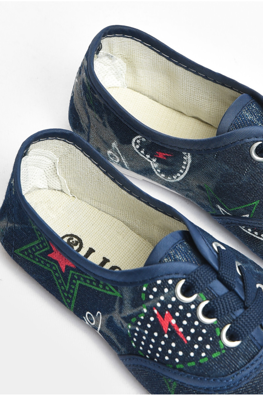 Мокасини дитячі синього кольору джинс 85-5а 200701