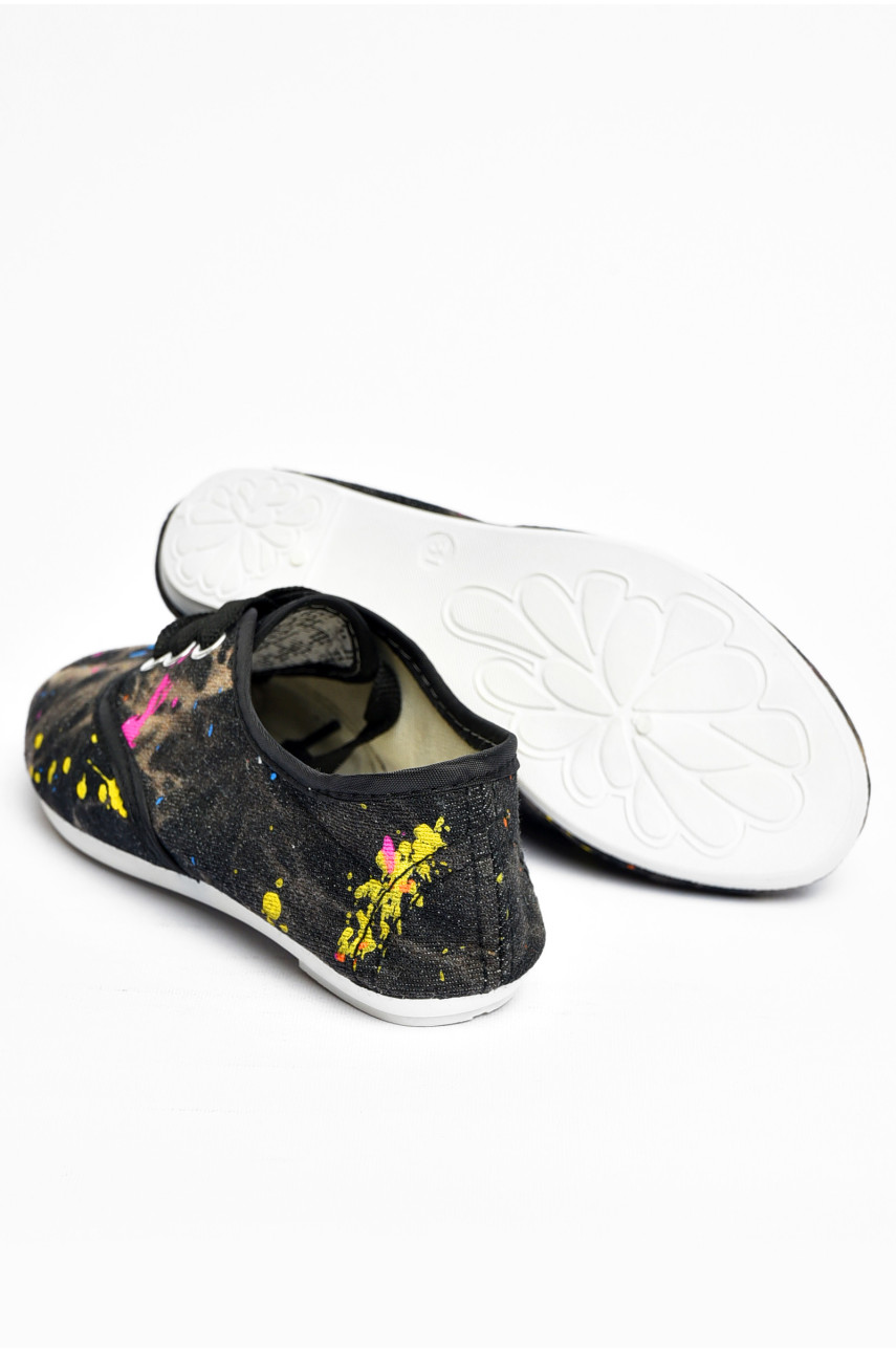 Мокасини дитячі чорного кольору джинс 85-4а 200703