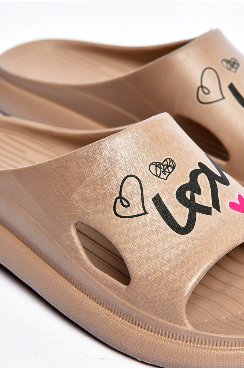 Шльопанці піна жіночі коричневого кольору с80 200709 Шльопанці піна жіночі коричневого кольору с80 200709