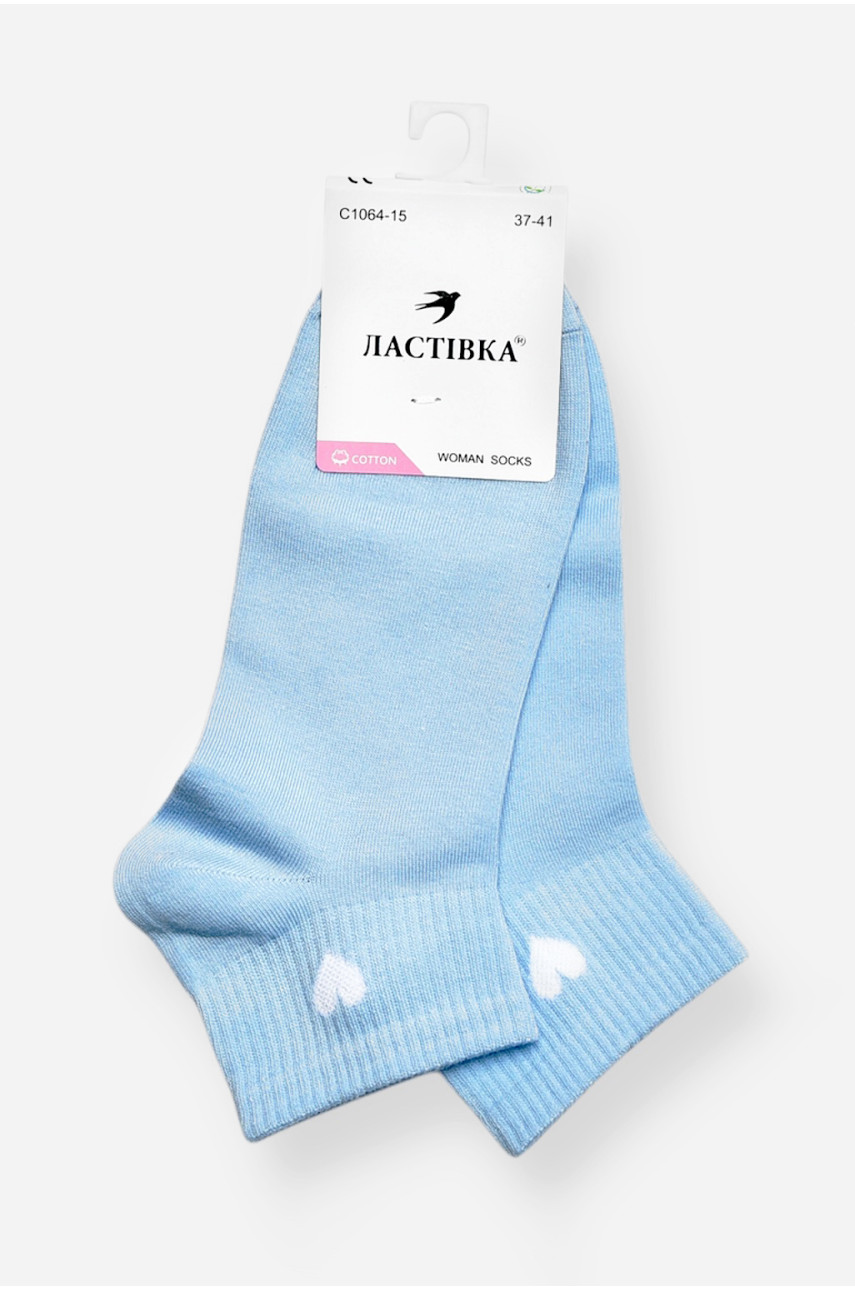 Носки женские демисезонные спортивные голубого цвета C1064-15 200720 Носки женские демисезонные спортивные голубого цвета C1064-15 200720