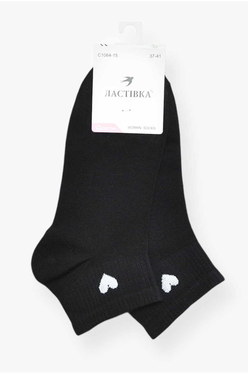 Носки женские демисезонные спортивные черного цвета C1064-15 200722 Носки женские демисезонные спортивные черного цвета C1064-15 200722
