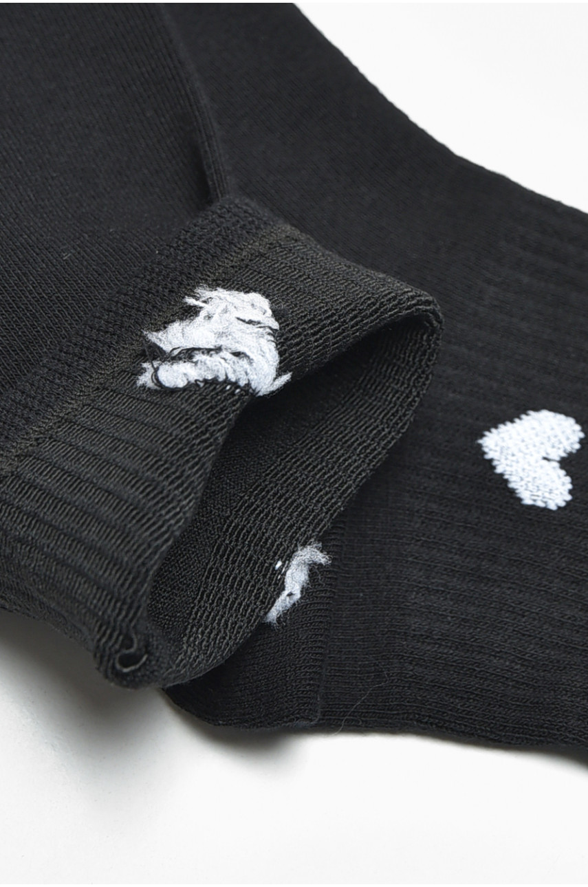 Носки женские демисезонные спортивные черного цвета C1064-15 200722 Носки женские демисезонные спортивные черного цвета C1064-15 200722