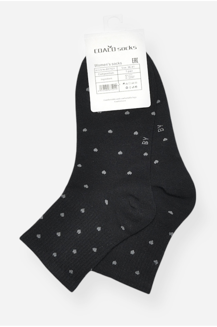 Носки женские демисезонные черного цвета BY7521 200735