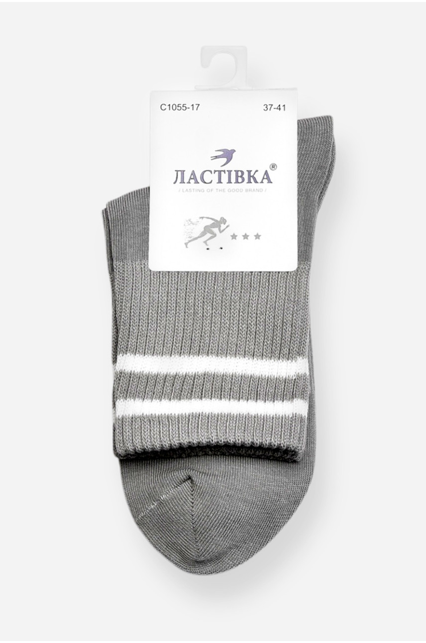 Носки женские демисезонные серого цвета C1055-17 200739