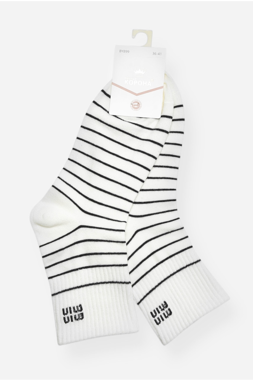 Носки женские демисезонные белого цвета BY899 200741