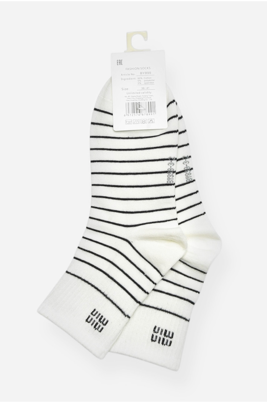 Носки женские демисезонные белого цвета BY899 200741