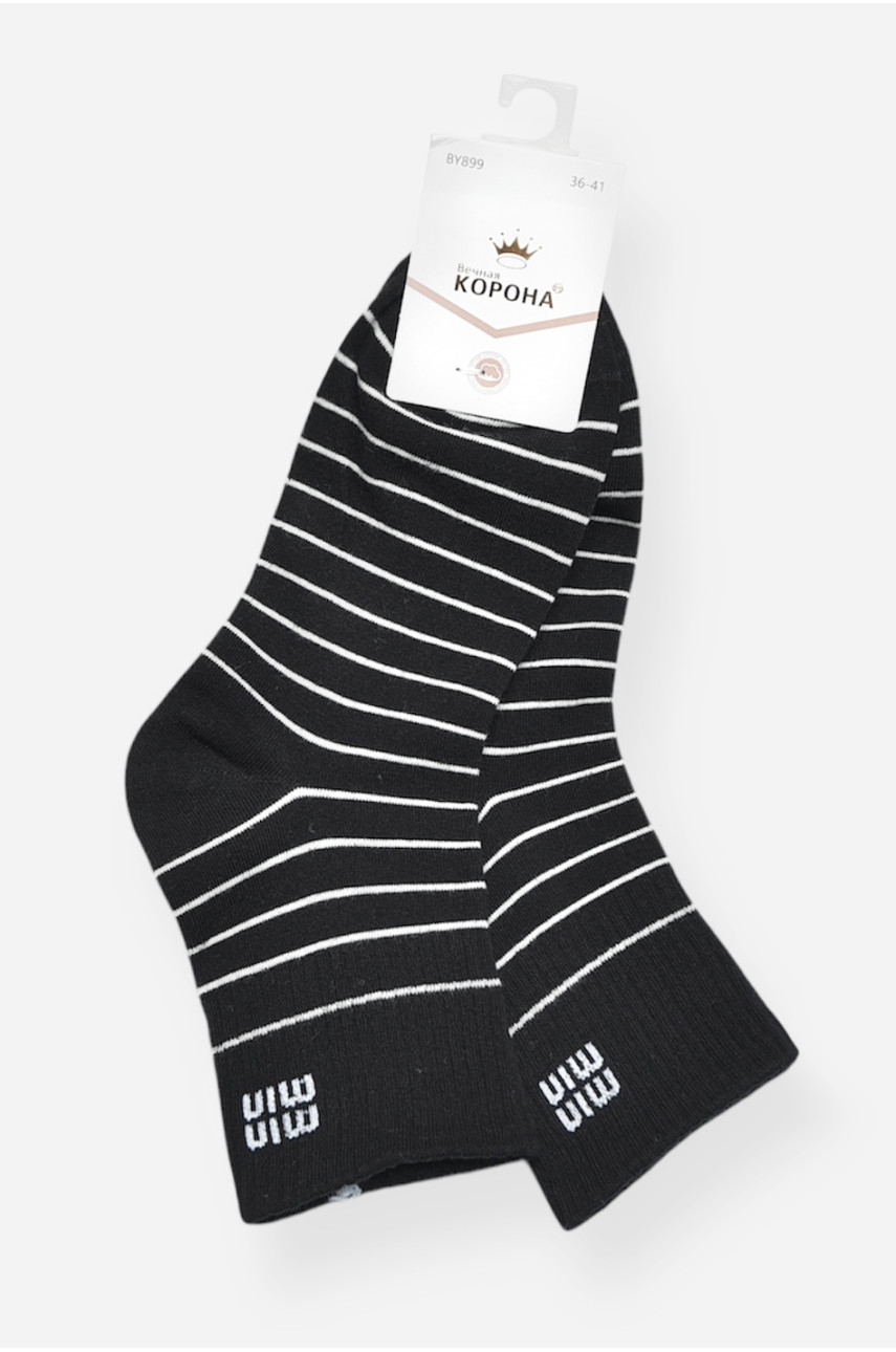 Носки женские демисезонные черного цвета BY899 200742