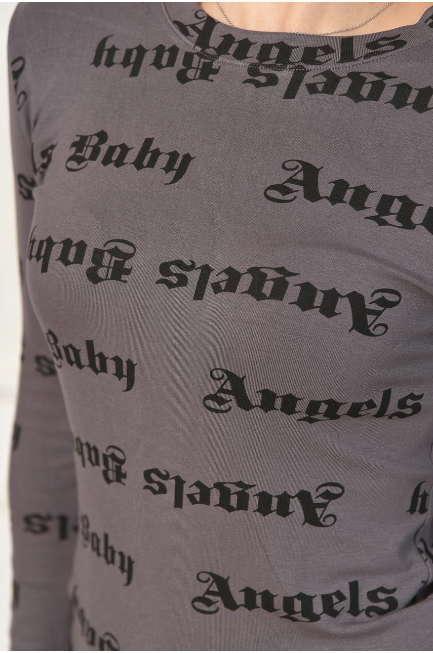 Лонгслив женский серого цвета 5209 200748