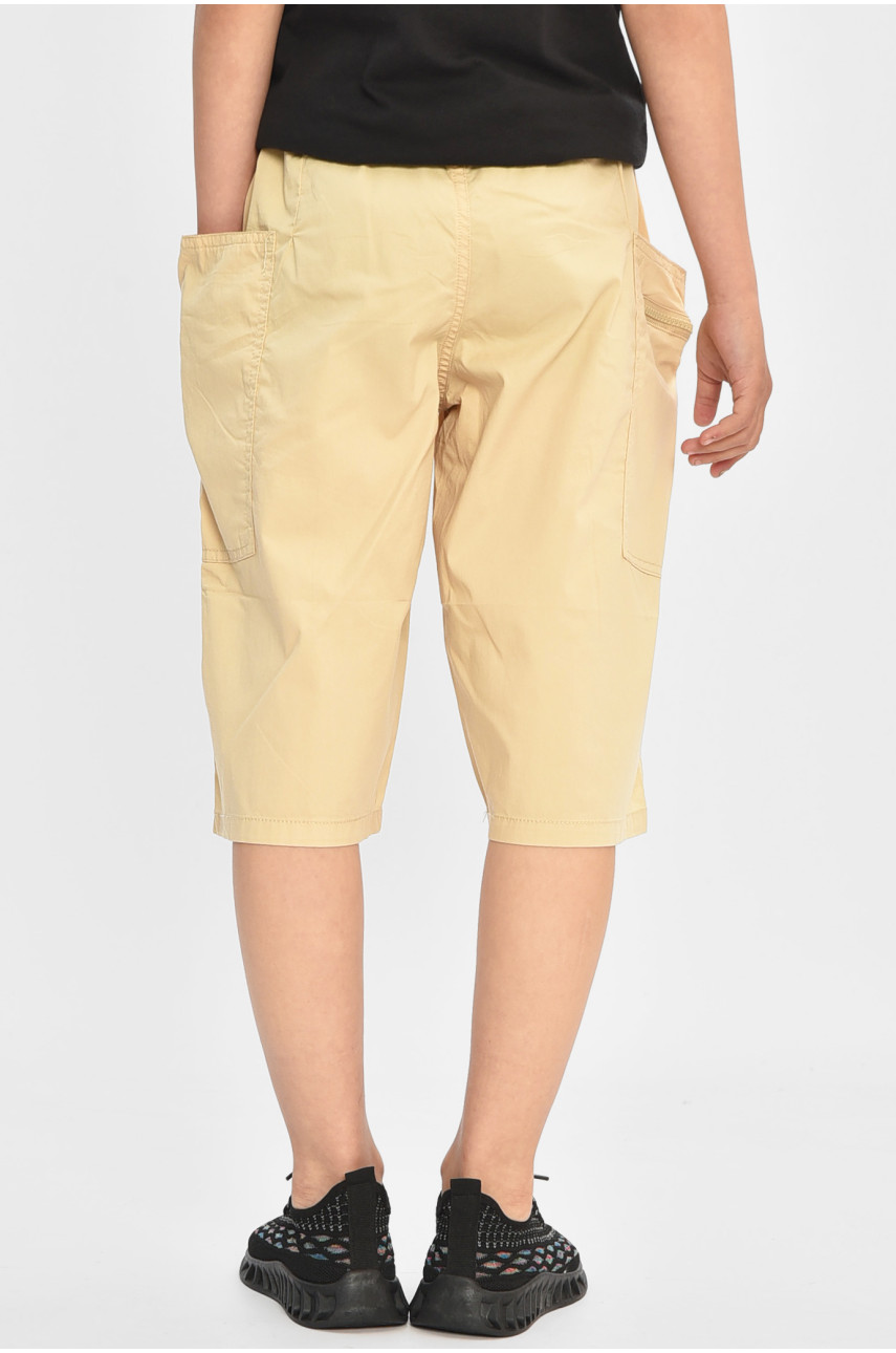 Бриджи детские для мальчика бежевого цвета 23270 200753