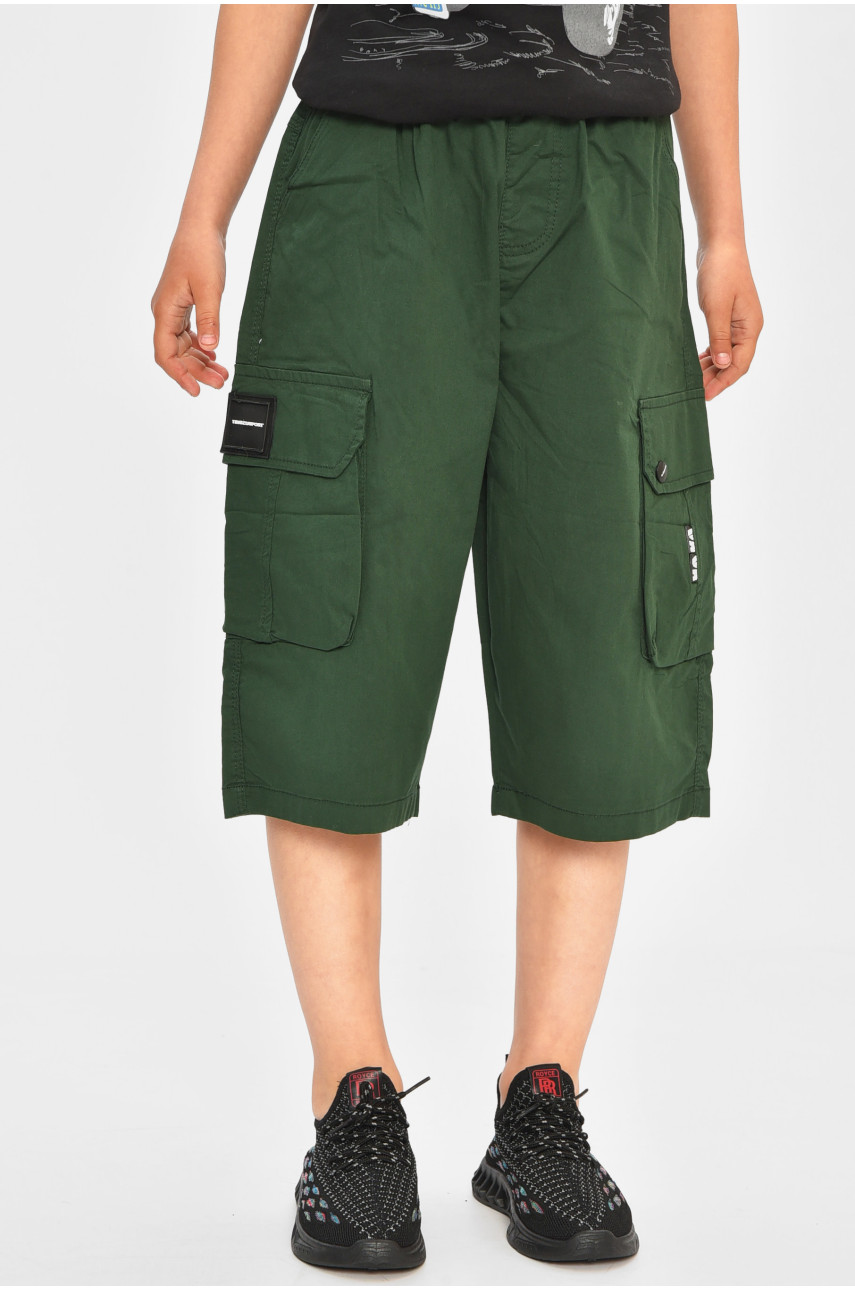 Бриджі дитячі для хлопчика темно-зеленого кольору 23276 200756