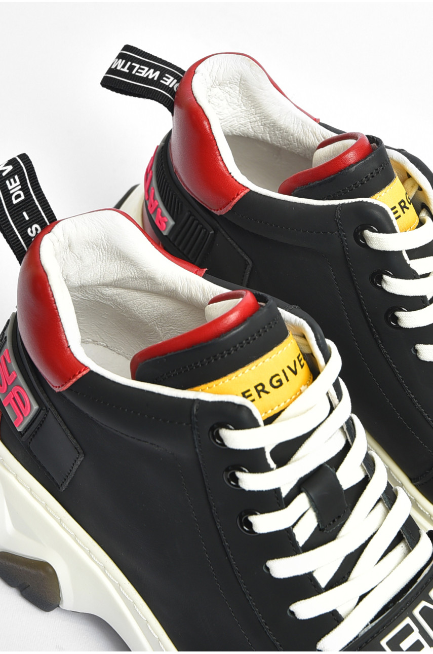 Кросівки чоловічі чорного кольору на шнурівці 3358 200762 Кросівки чоловічі чорного кольору на шнурівці 3358 200762