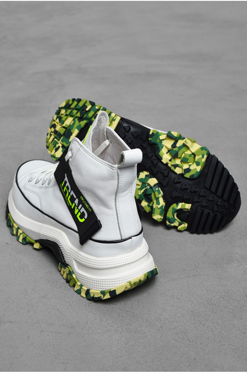 Кросівки чоловічі білого кольору на шнурівці натуральна шкіра 3353 200764 Кросівки чоловічі білого кольору на шнурівці натуральна шкіра 3353 200764