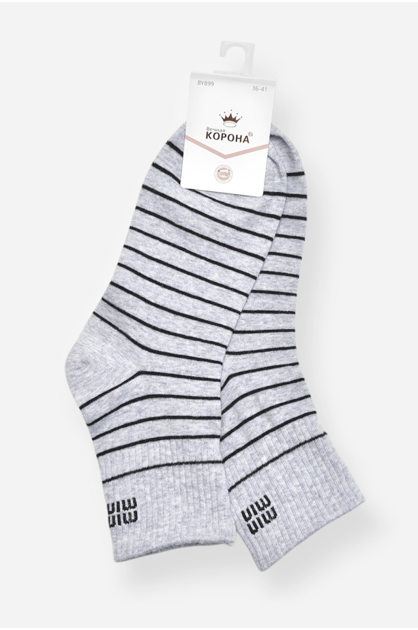 Шкарпетки жіночі демісезонні сірого кольору BY899 200766 Шкарпетки жіночі демісезонні сірого кольору BY899 200766