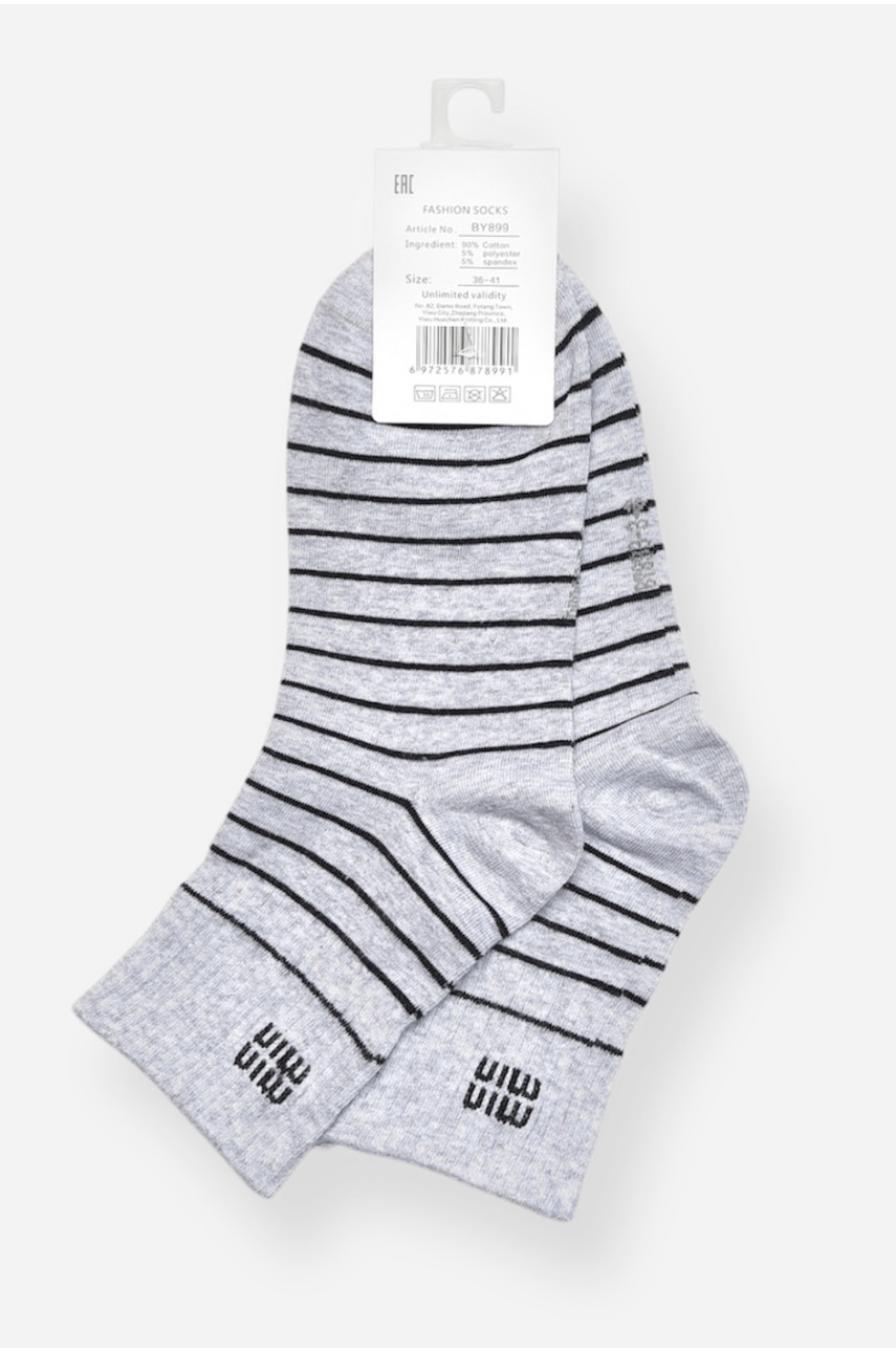 Шкарпетки жіночі демісезонні сірого кольору BY899 200766 Шкарпетки жіночі демісезонні сірого кольору BY899 200766