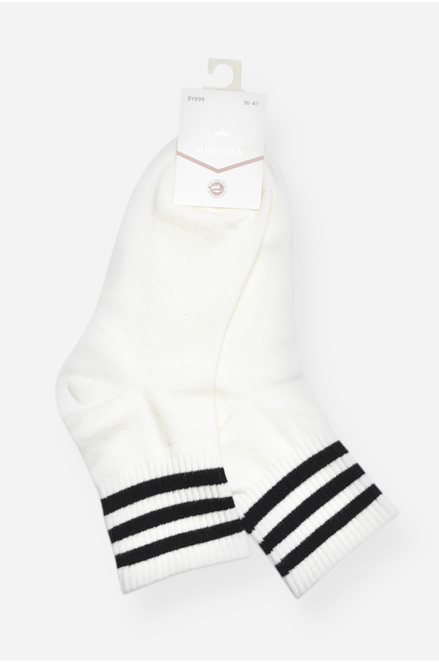 Шкарпетки жіночі демісезонні білого кольору BY899 200771 Шкарпетки жіночі демісезонні білого кольору BY899 200771