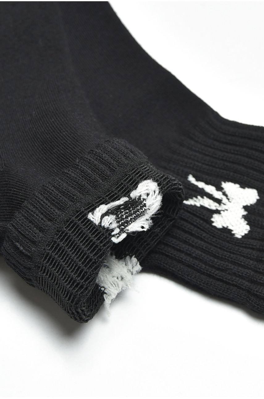 Носки женские демисезонные черного цвета BJ-507 200781