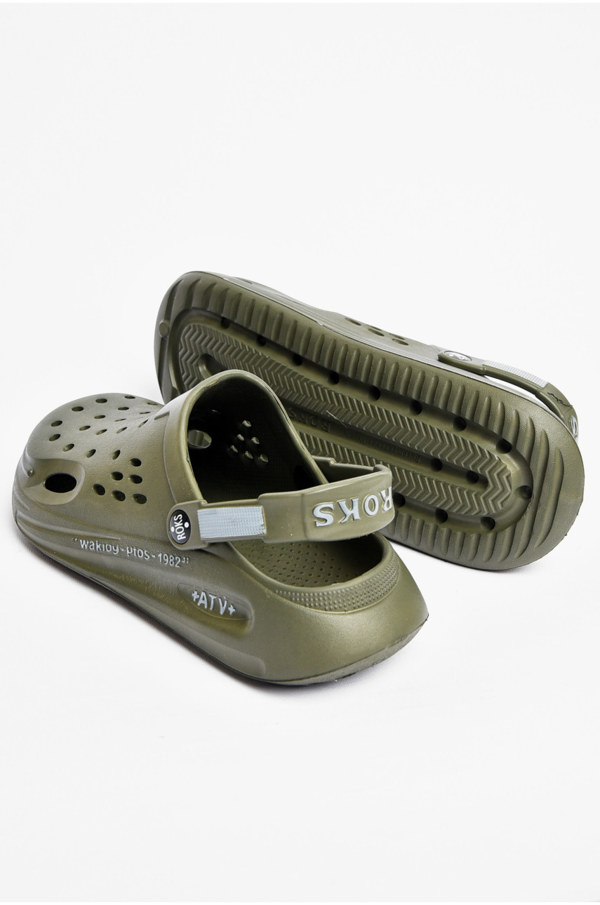 Крокси чоловічі темно-зеленого кольору 516 200785