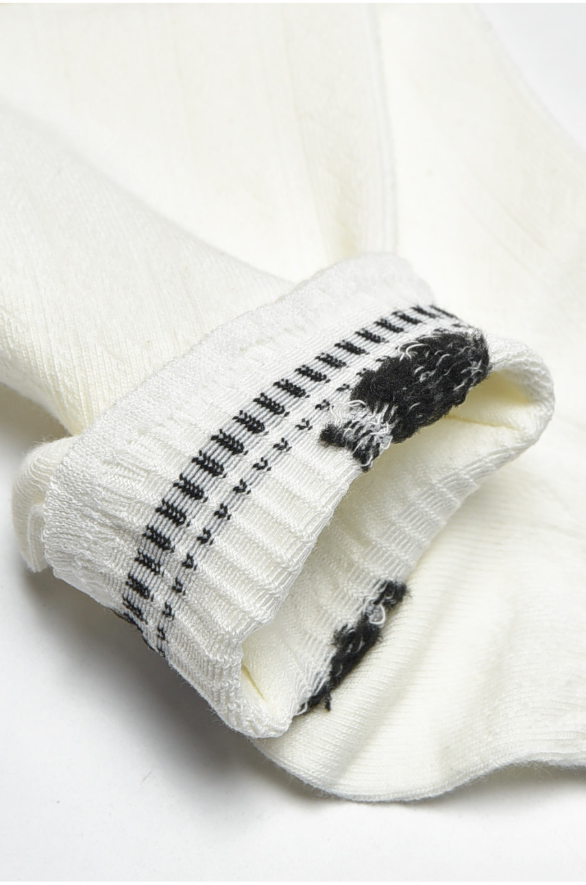 Шкарпетки жіночі демісезонні спортивні білого кольору BY900 200788 Шкарпетки жіночі демісезонні спортивні білого кольору BY900 200788