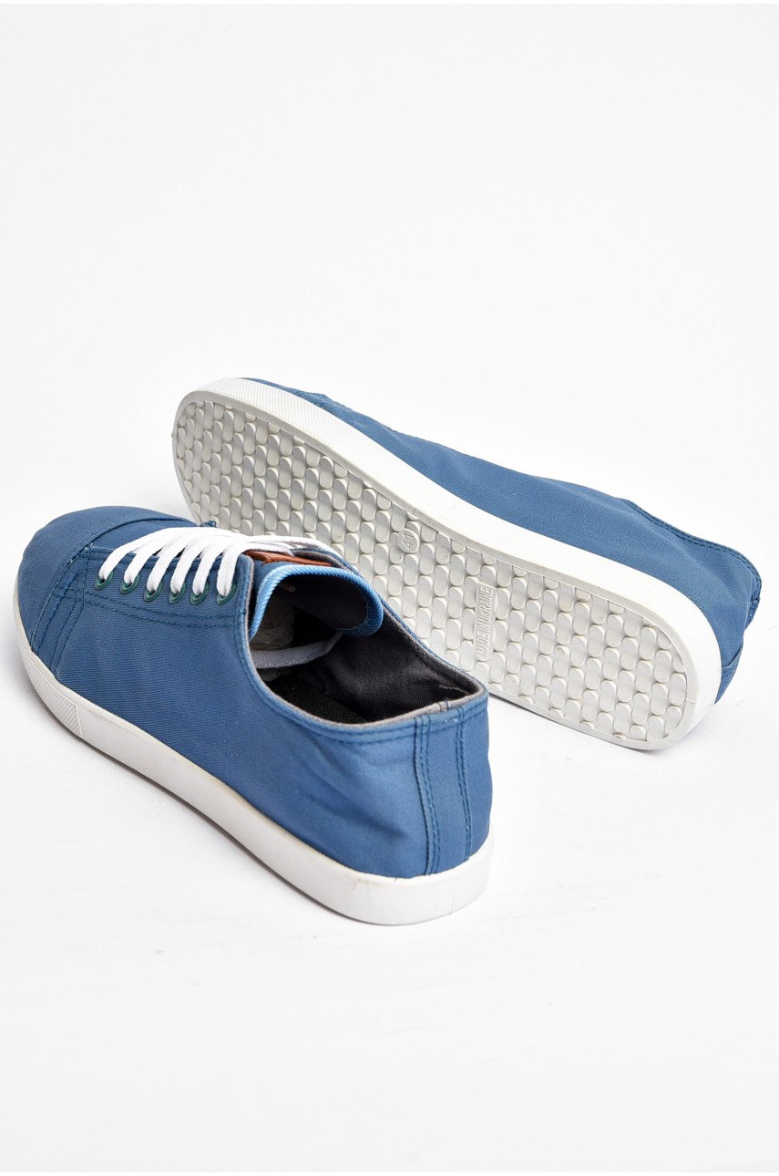 Кеди чоловічі синього кольору на шнурівці 4R 200790