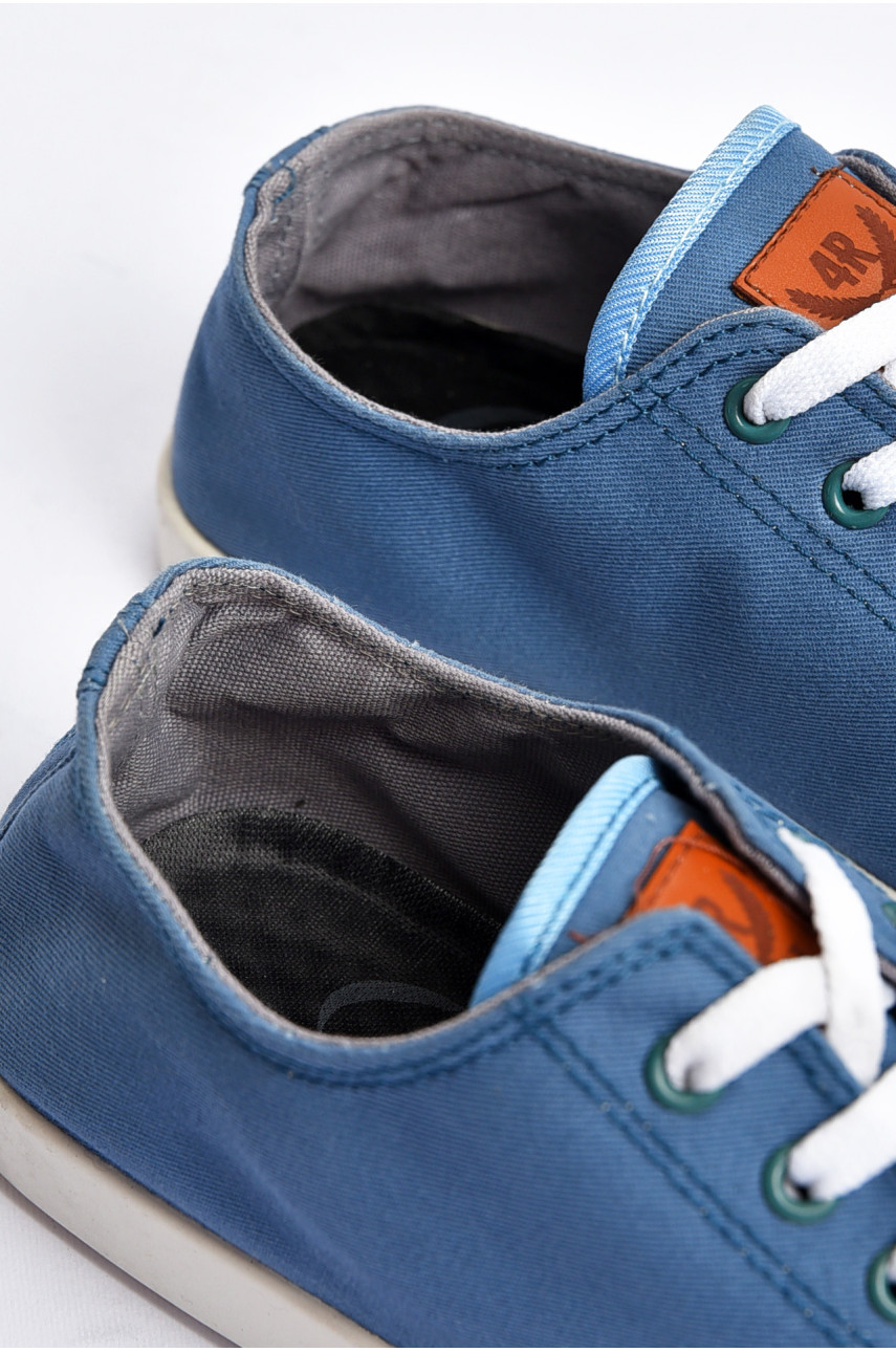 Кеди чоловічі синього кольору на шнурівці 4R 200790