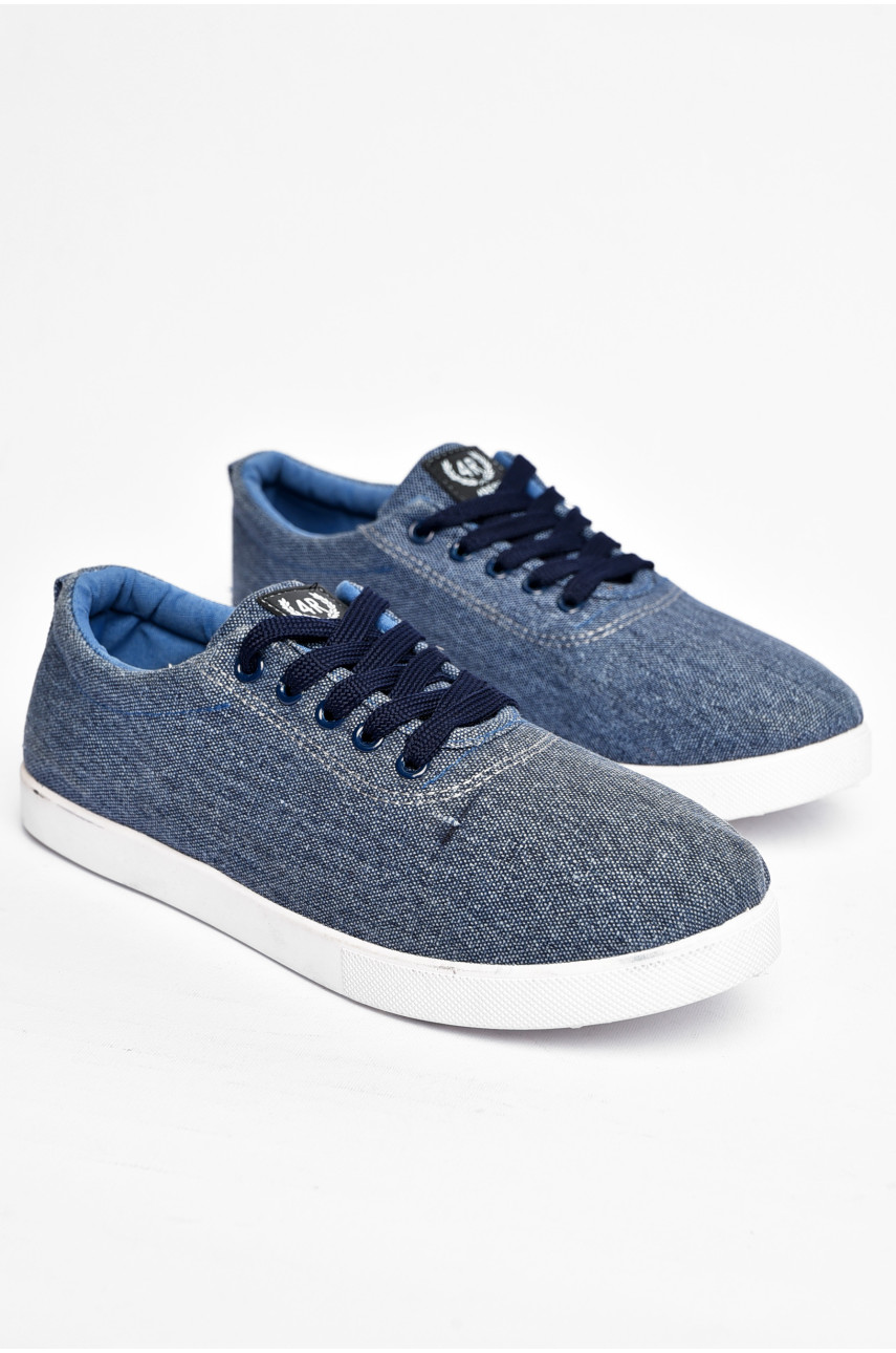 Кеди чоловічі темно-синього кольору на шнурівці 4R 200791 Кеди чоловічі темно-синього кольору на шнурівці 4R 200791