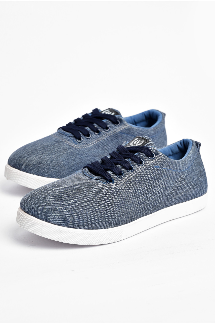 Кеди чоловічі темно-синього кольору на шнурівці 4R 200791 Кеди чоловічі темно-синього кольору на шнурівці 4R 200791