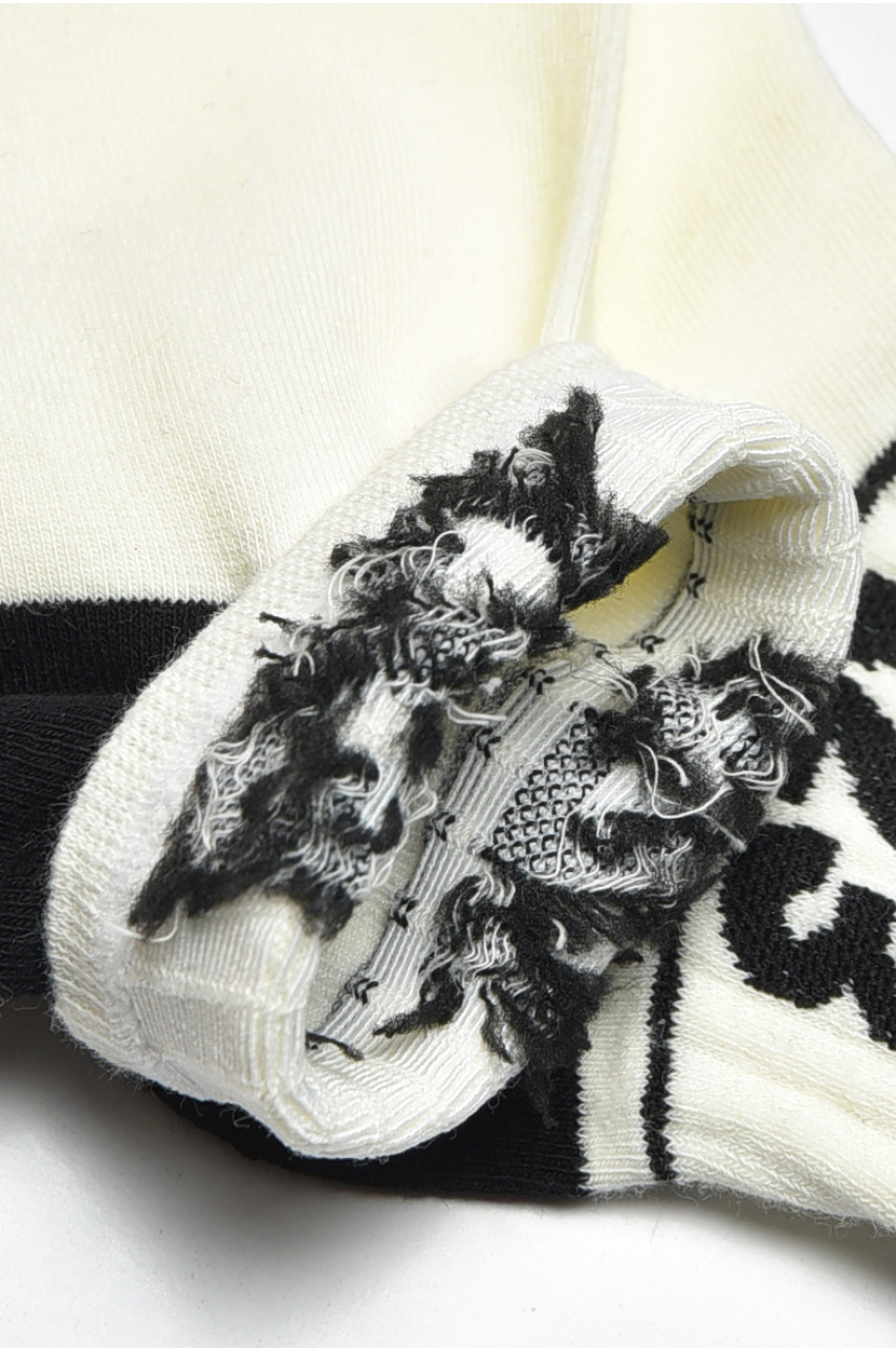 Носки женские демисезонные спортивные белого цвета BY658-3 200794