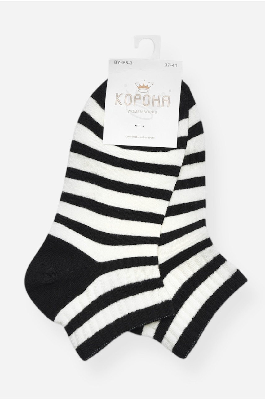 Носки женские демисезонные спортивные белого цвета BY658-3 200795