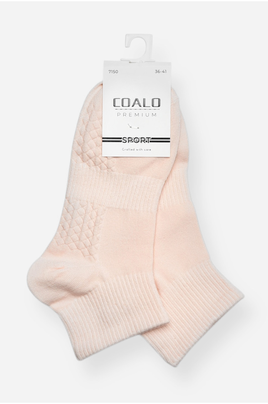 Носки женские демисезонные спортивные светло-розового цвета 7150 200802