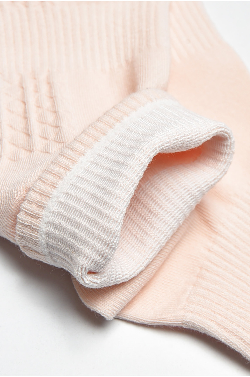 Носки женские демисезонные спортивные светло-розового цвета 7150 200802