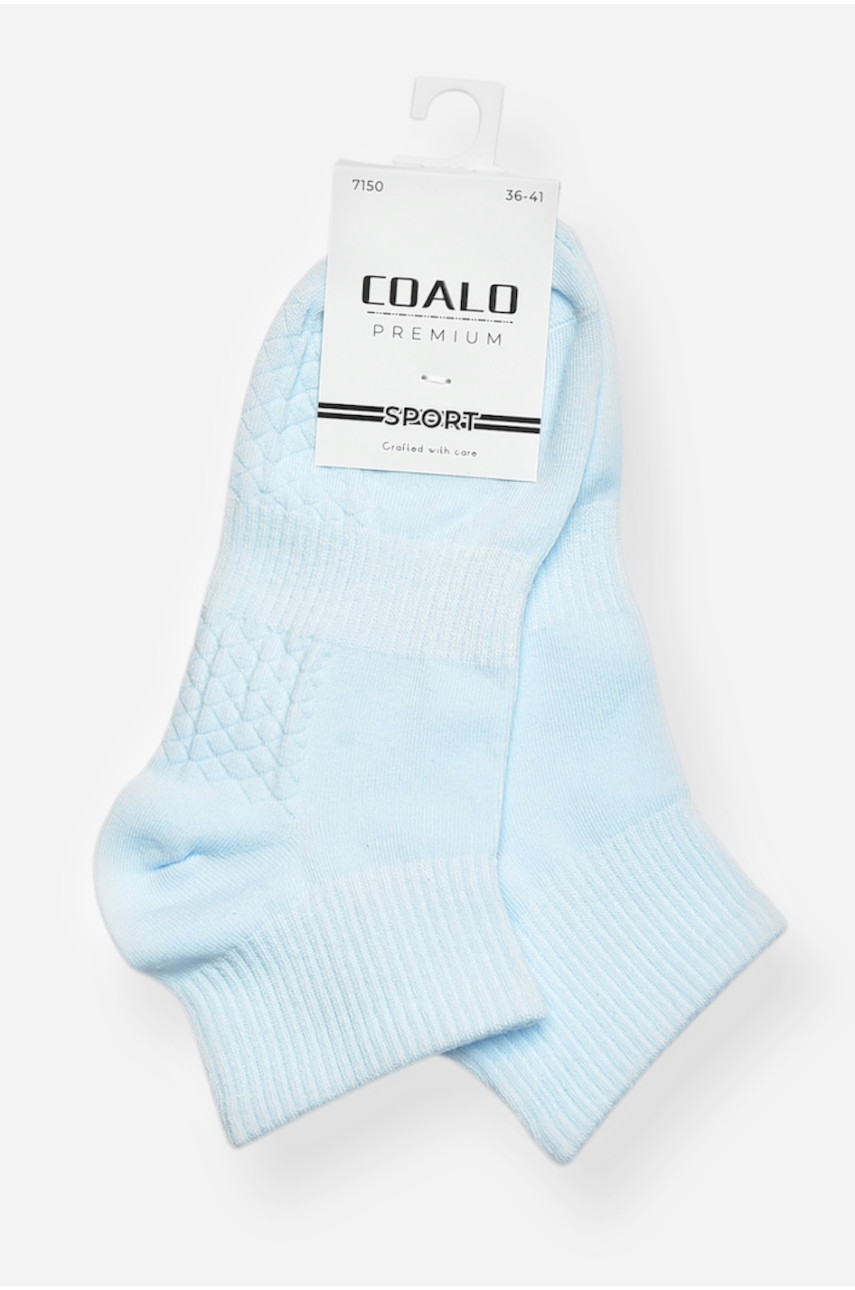 Носки женские демисезонные спортивные светло-голубого цвета 7150 200803