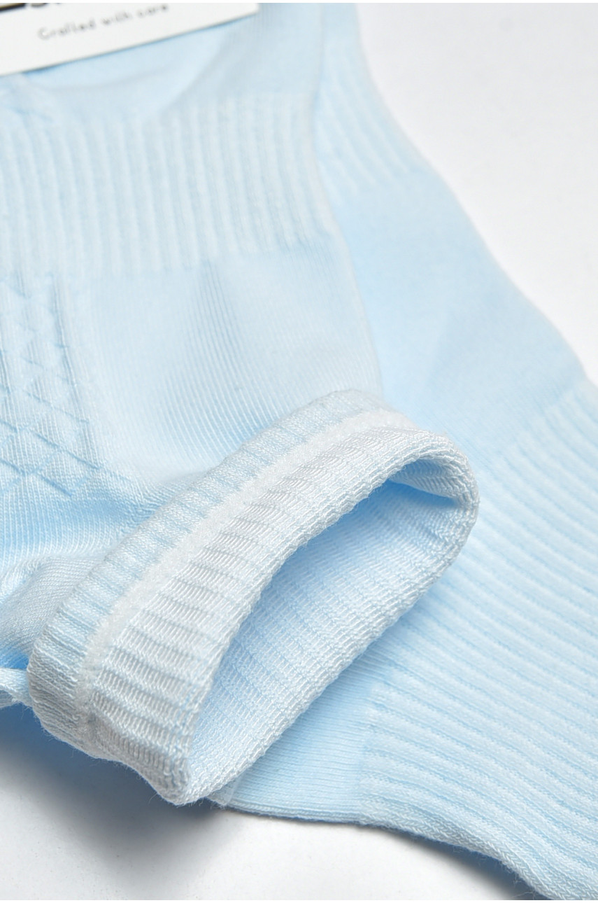 Носки женские демисезонные спортивные светло-голубого цвета 7150 200803