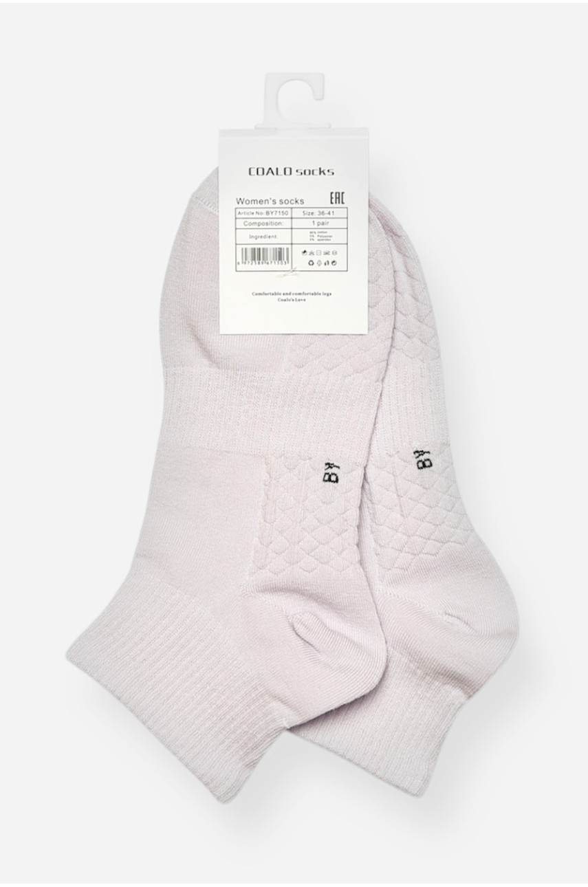 Носки женские демисезонные спортивные светло-сиреневого цвета 7150 200805