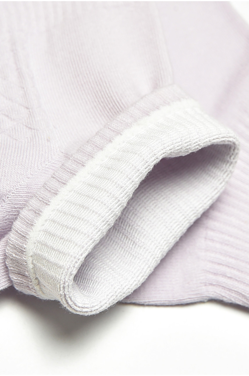 Носки женские демисезонные спортивные светло-сиреневого цвета 7150 200805