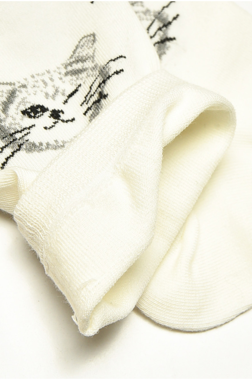 Носки женские демисезонные спортивные белого цвета BY819 200809 Носки женские демисезонные спортивные белого цвета BY819 200809