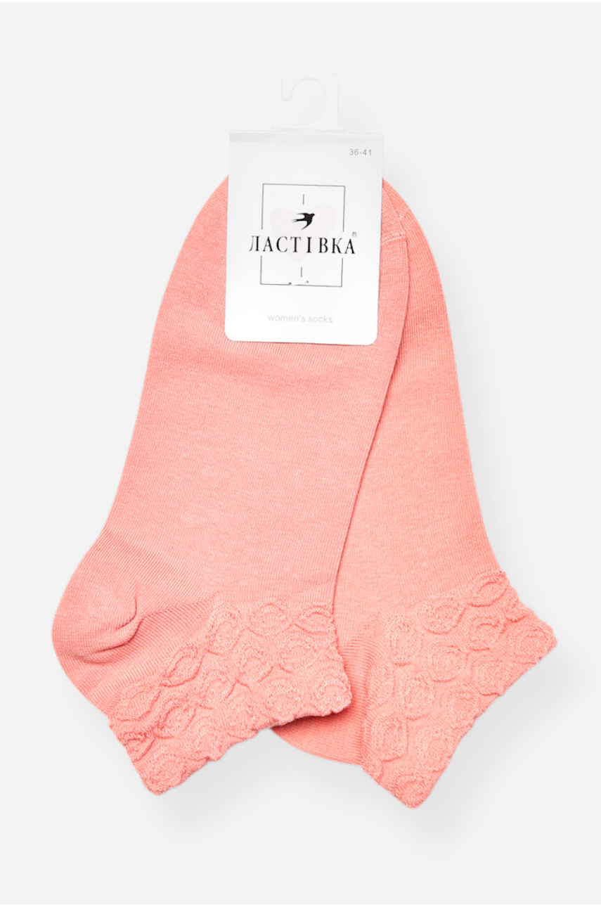 Носки женские демисезонные спортивные розового цвета C3337 200823