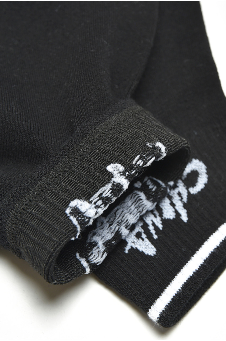 Носки женские демисезонные спортивные черного цвета LA8806-5 200837