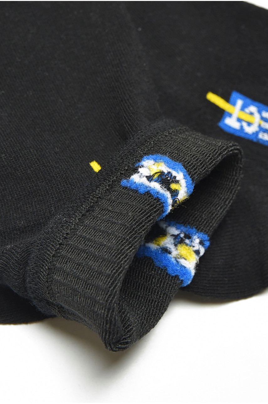 Носки женские демисезонные спортивные черного цвета LA8806-2 200838