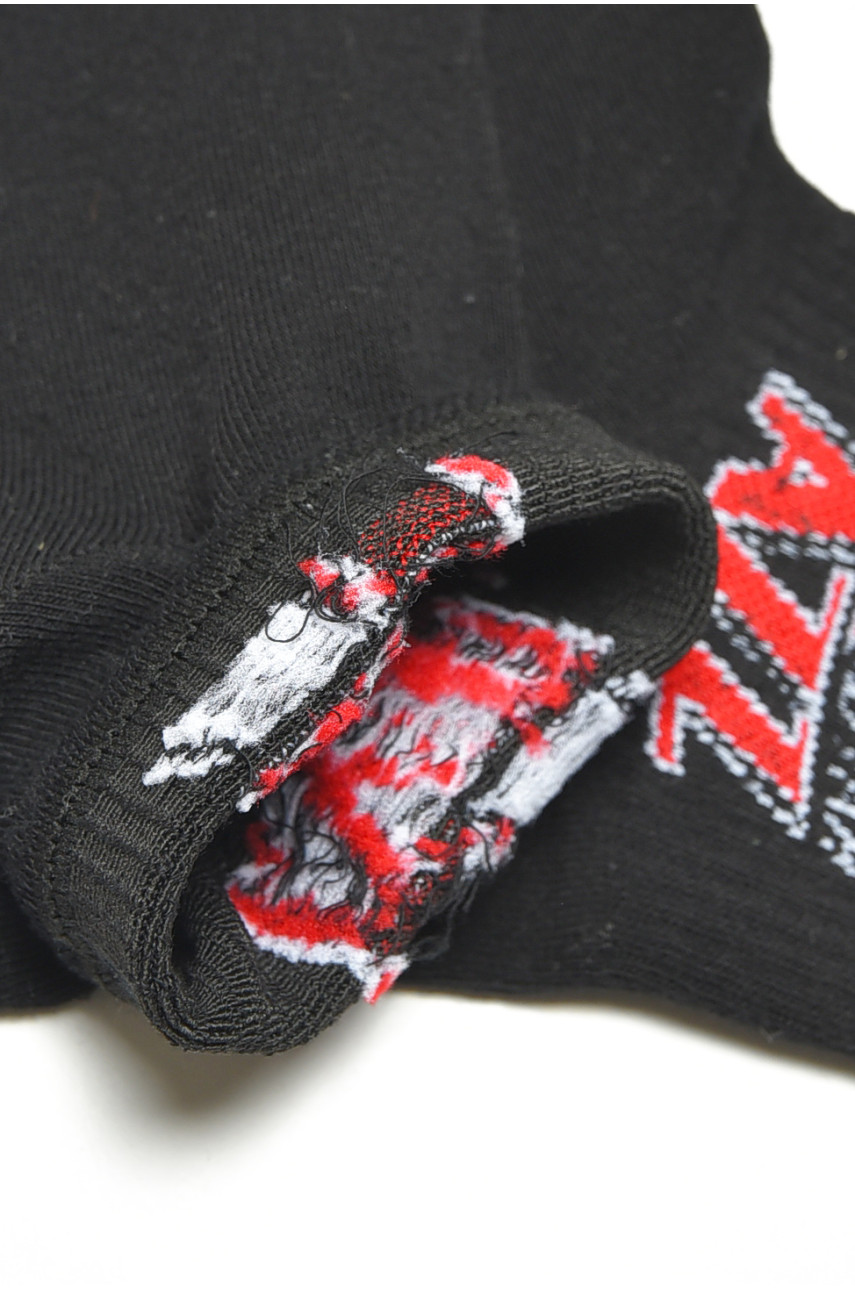 Носки женские демисезонные спортивные черного цвета LA8806-3 200845